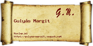 Gulyás Margit névjegykártya